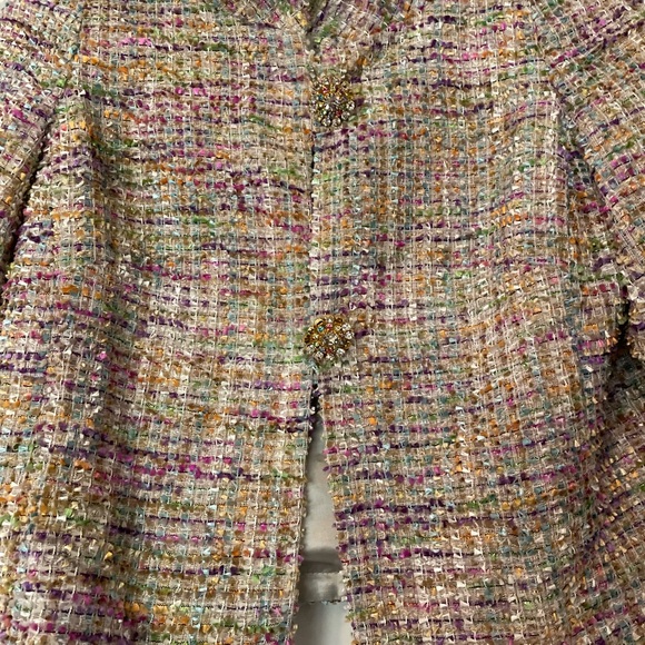 Weill Women's Multicolor Tweed style Jacket blazer - Picture 2 of 7